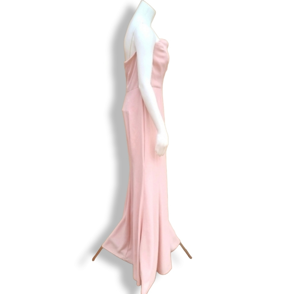 JILL STUART Academy Pink Strapless Floor Length Gown 12 Wedding Formal Dress - Picture 6 of 16